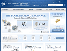 Tablet Screenshot of loosediamondexchange.com